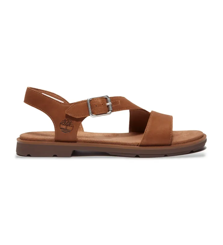Timberland para mujer. TB0A2R2TEM61 Sandalias de piel Calista Bay marrón (37 W), Plano, Hebilla, Casual