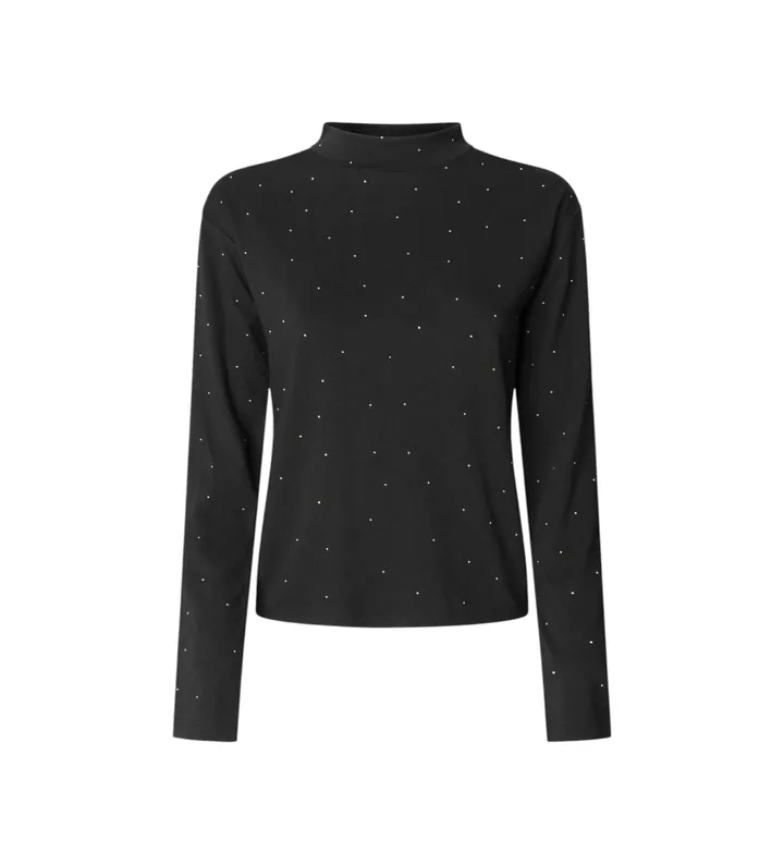 Pepe Jeans para mujer. PL5000050 Camiseta Bunna negro (L), Casual, Algodón, Manga larga