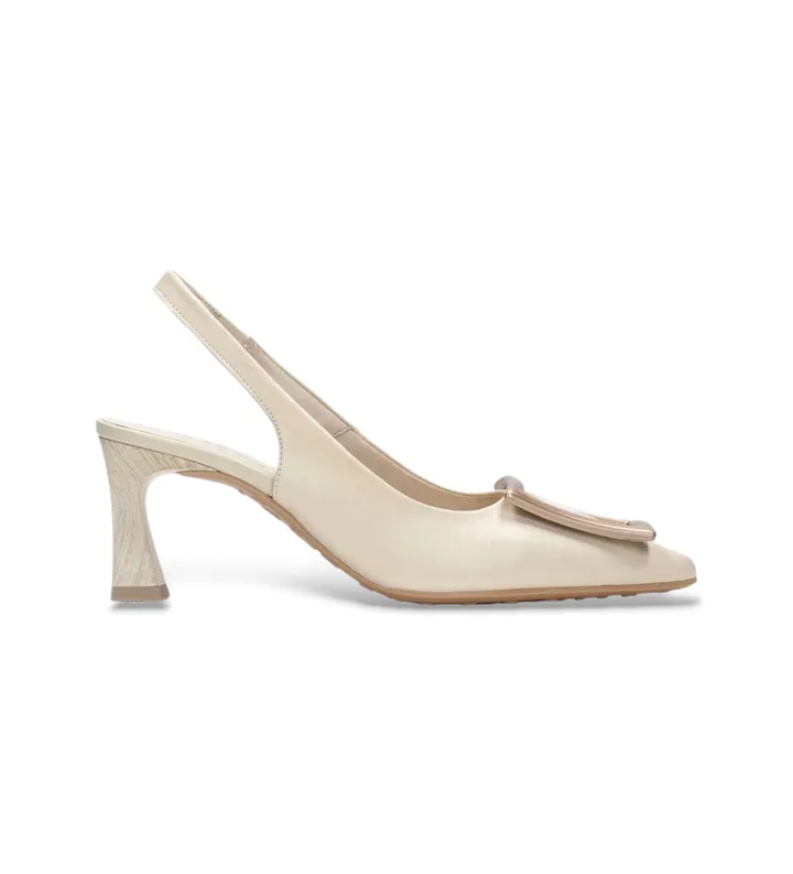 Hispanitas para mujer. HV264850 Zapatos Giorgia beige (36), Piel, 5 a 8cm, Ninguno, Casual
