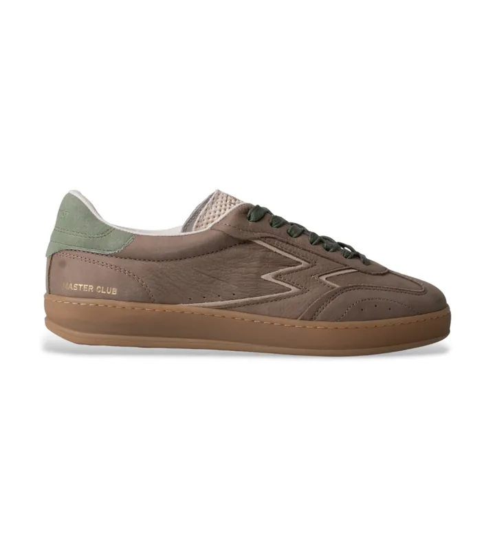 MOA Concept para hombre. CL250M Zapatillas de Piel Club marrón (40), Plano, Cordones, Casual