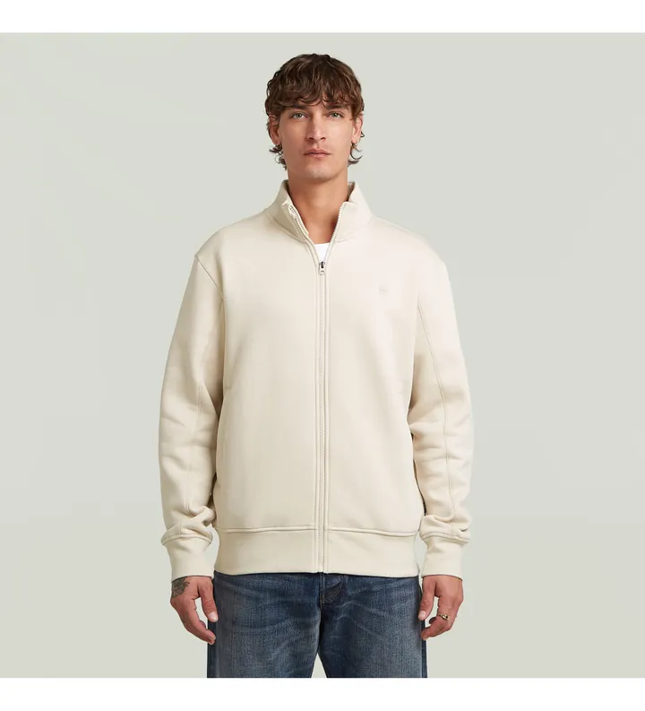 G-Star para hombre. D24553-C235-1603 Chaqueta Track blanco roto (S), Beige, Casual, Algodón, Sostenible