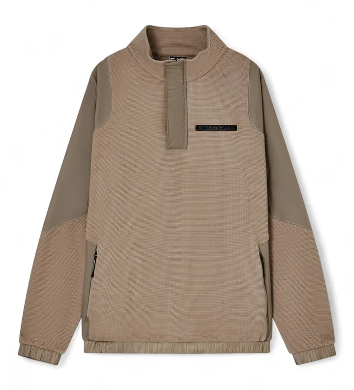 EA7 para hombre. 7M001592_AF20822 Sudadera Athletic Mix gris (3XL), Casual, Deportivo, Sportswear, Multideporte, Poliéster