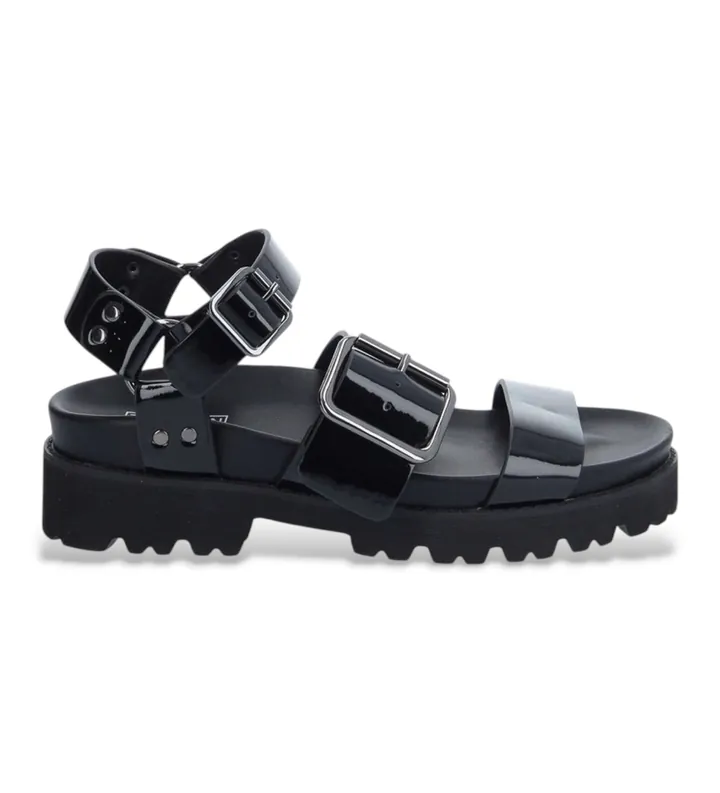 NO NAME para mujer. KNLCPAT Sandalias Abiertas negro (37), Plano, Hebilla, Casual