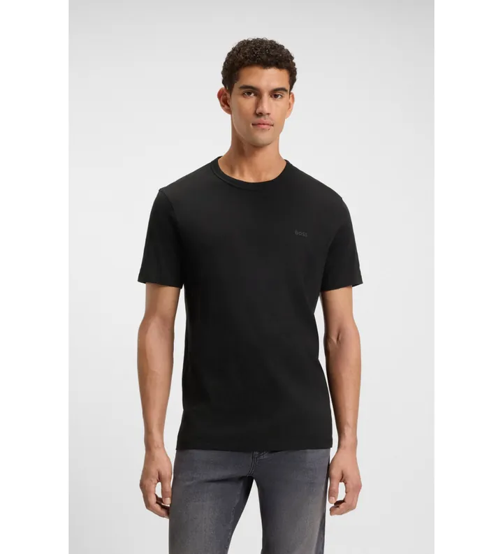 BOSS para hombre. 50508243 Camiseta Tegood negro (L), Casual, Algodón, Manga corta