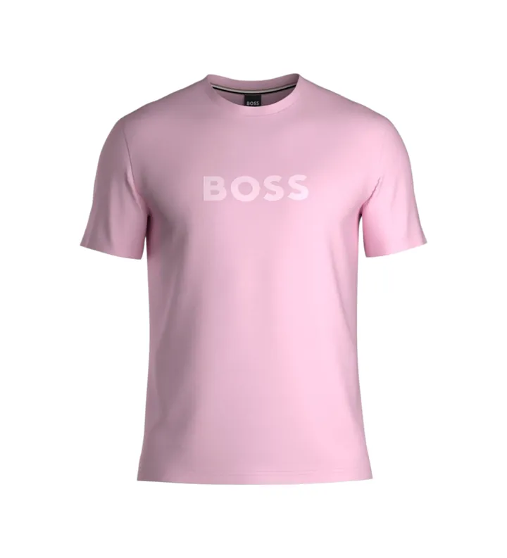 BOSS para hombre. 50491706 Camiseta RN rosa (L), Casual, Algodón, Manga corta