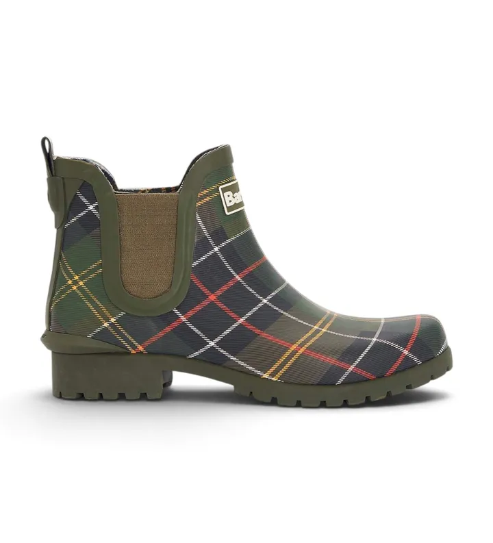 Barbour para mujer. LRF0066 Botines Wilton Chelsea Welly verde (37), Plano, Ninguno, Casual, Outdoor