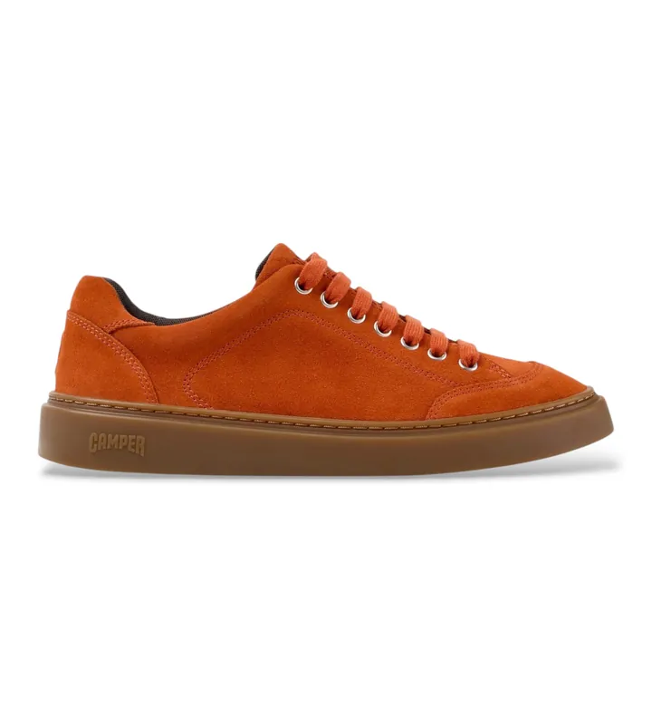 Camper para hombre. K101105-016 Zapatillas de piel Runner Twentyfive rojo (40), Plano, Cordones, Casual