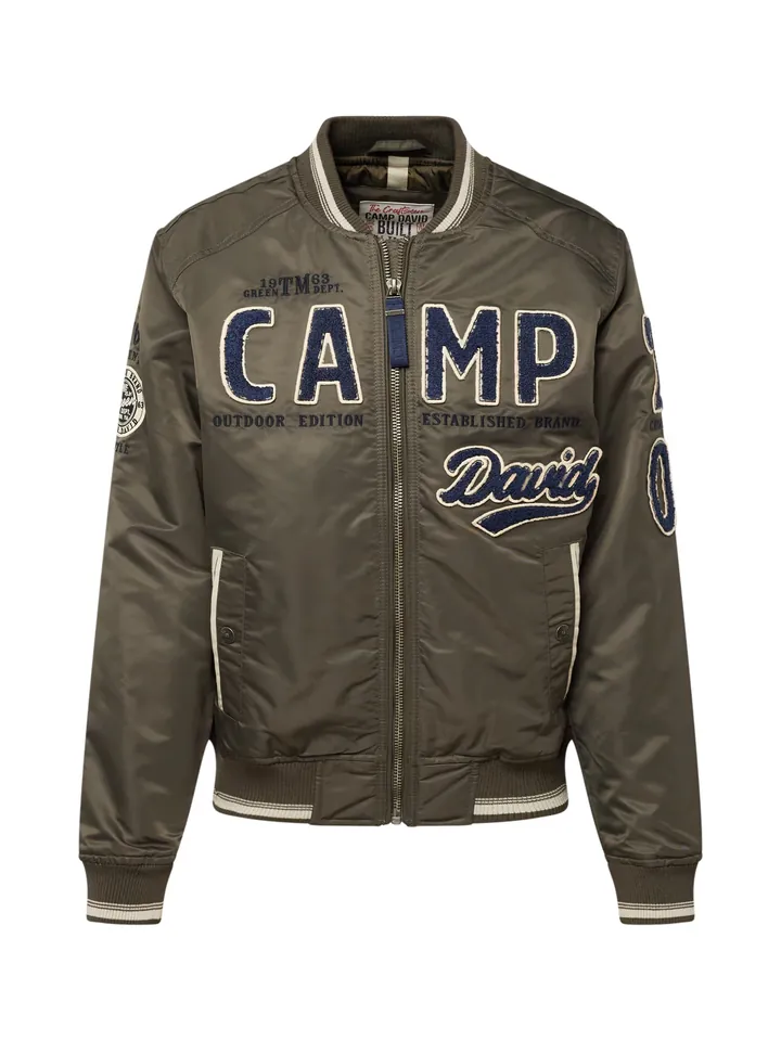 CAMP DAVID Chaqueta de entretiempo  azul oscuro / oliva / blanco