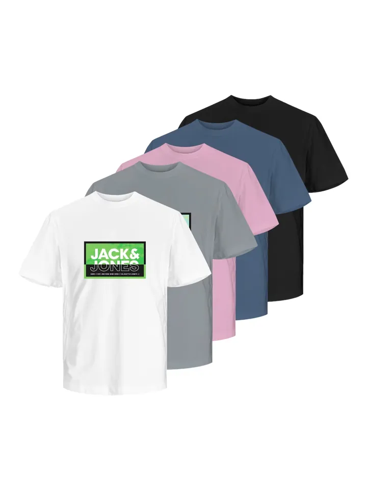 JACK & JONES Camiseta 'JCOLogan Summer' mezcla de colores