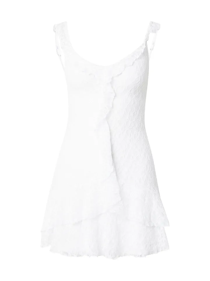 HOLLISTER Vestido de verano blanco