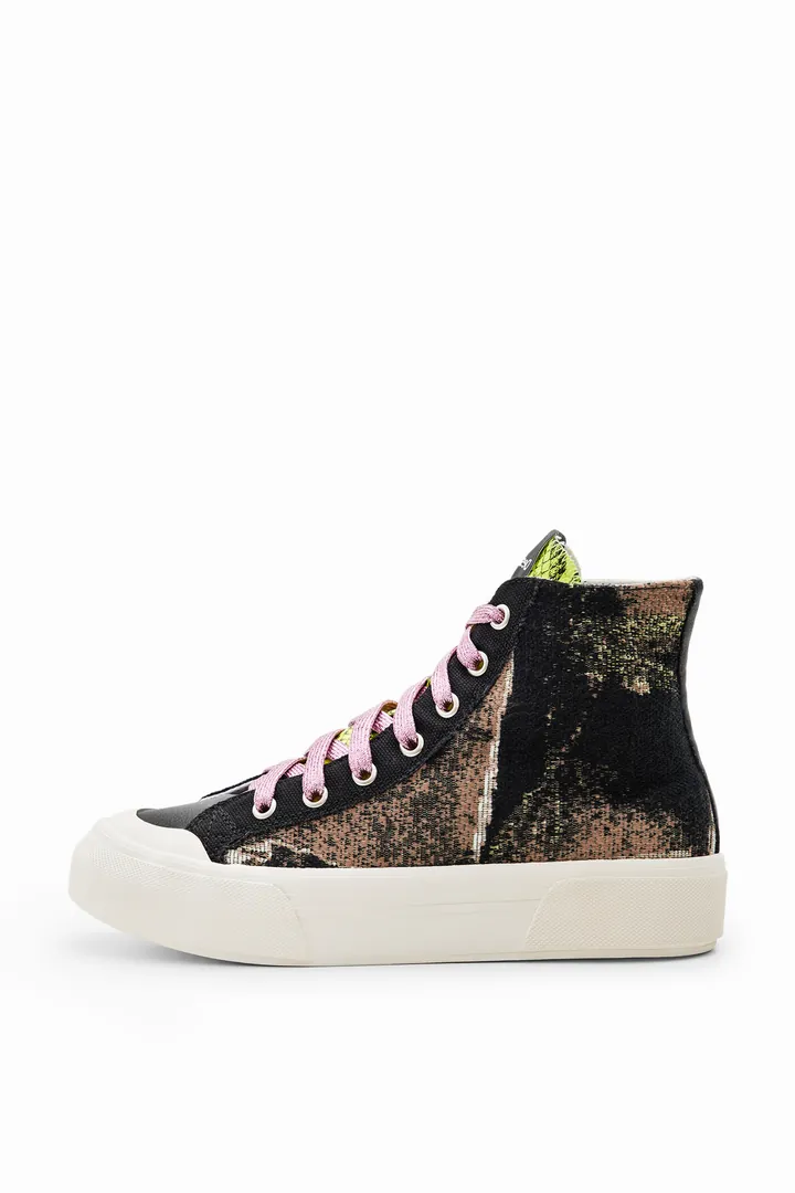 Desigual, Sneakers caña alta patch, 36