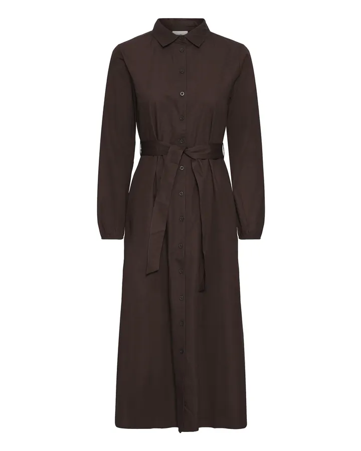 ICHI Vestido camisero 'IHFANTY' marrón oscuro