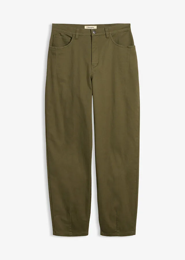 Pantalón con cinturilla cómoda y corte barrel