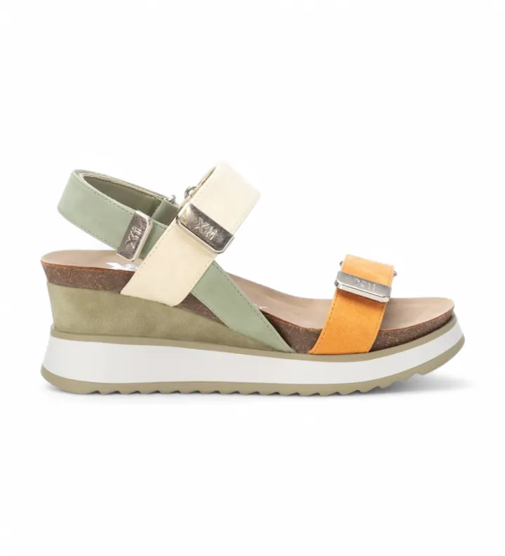 Xti para mujer. 14282204-VERDE Sandalias 142822 verde (36), 5 a 8cm, Hebilla, Casual