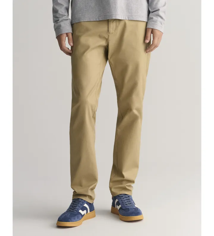 Gant para hombre. 1505220 Pantalón chino Slim Fit Tech Prep (29/34), Casual, Algodón, Algodón Orgánico