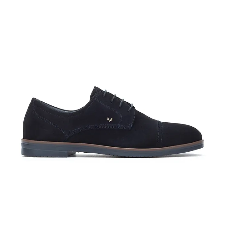 Martinelli para hombre. 1604-2729X Zapatos blucher de piel con cordones Douglas marino (39), Plano, Casual