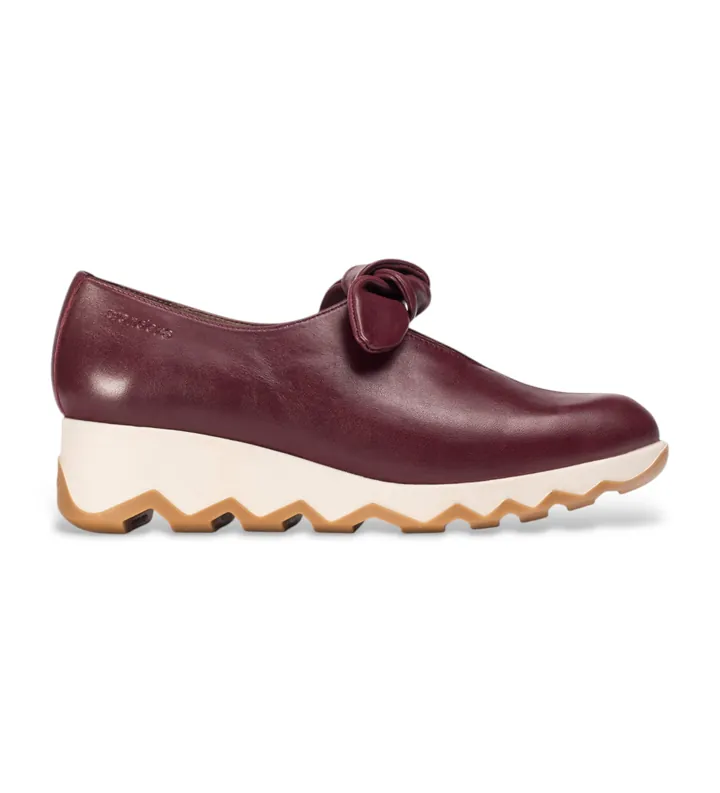 Wonders para mujer. C-7611 Zapatos de piel Simón 11 granate (36), Plano, Cordones, Casual