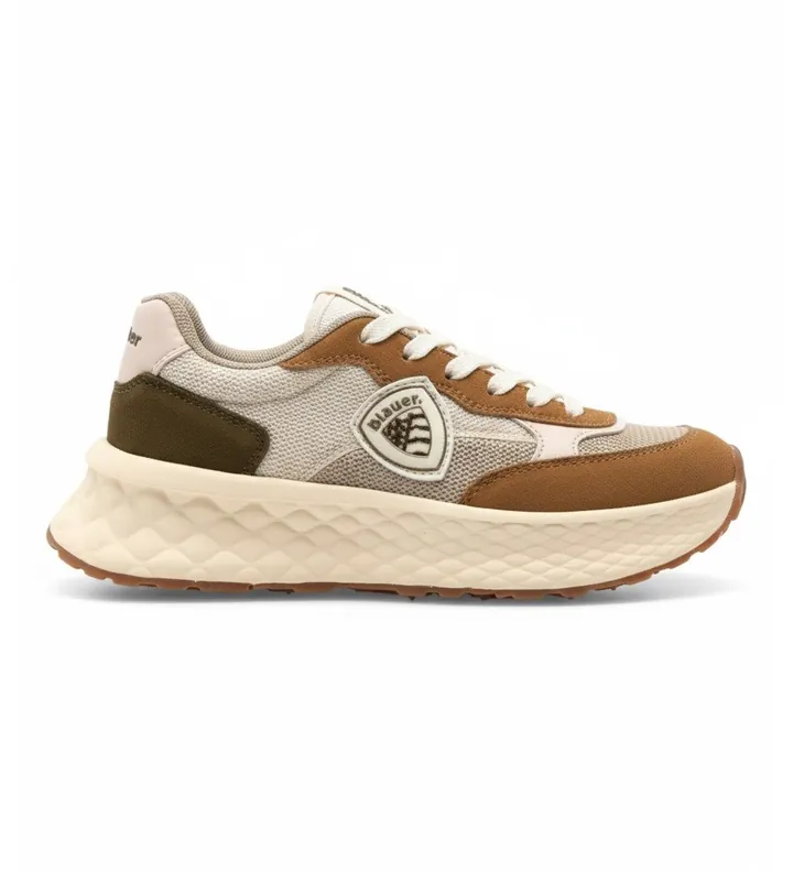 Blauer para mujer. F5LYNN01 Zapatillas Lynn 01 marrón (36), 3 a 5cm, Ante, Cordones, Casual