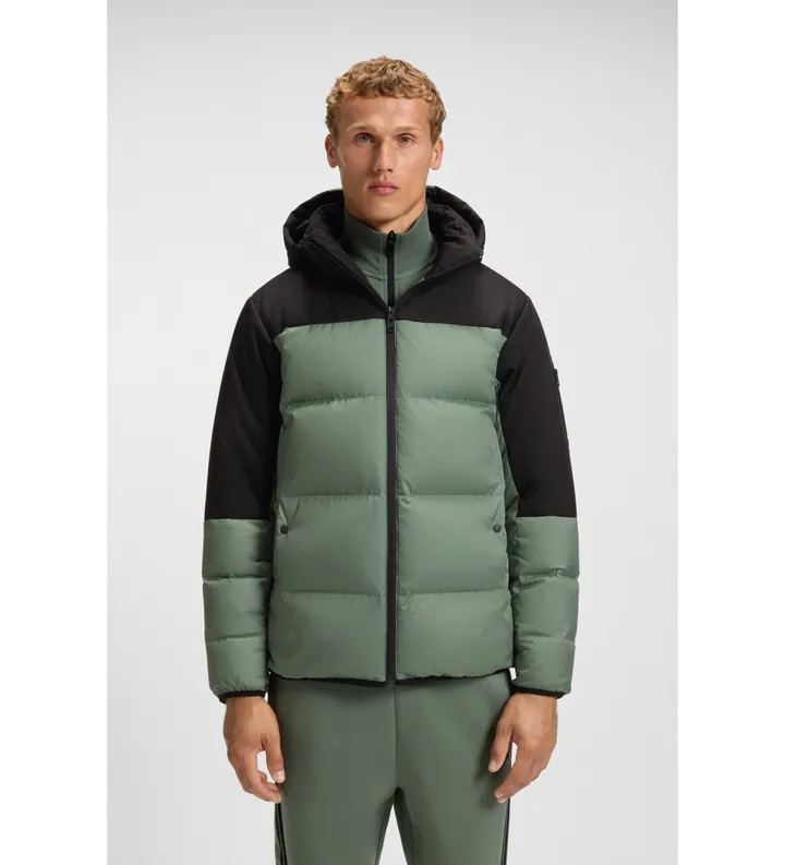 BOSS para hombre. 50548693 Abrigo OW Block verde (3XL), Casual, Poliéster