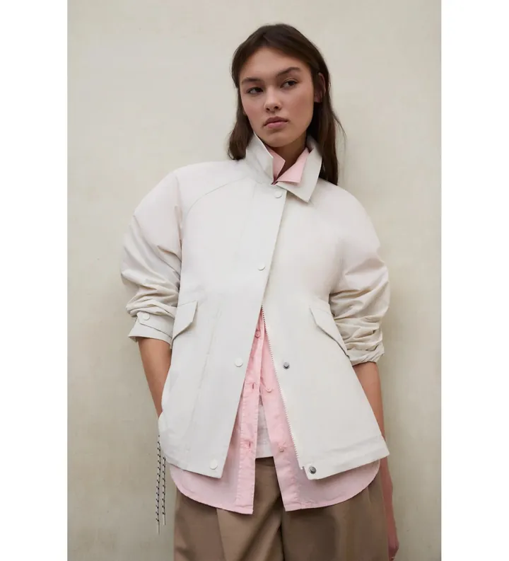 ECOALF para mujer. MCWGAJKMAJOR0410S26-998 Chaqueta Major beige (L), Casual, Poliamida, Sostenible