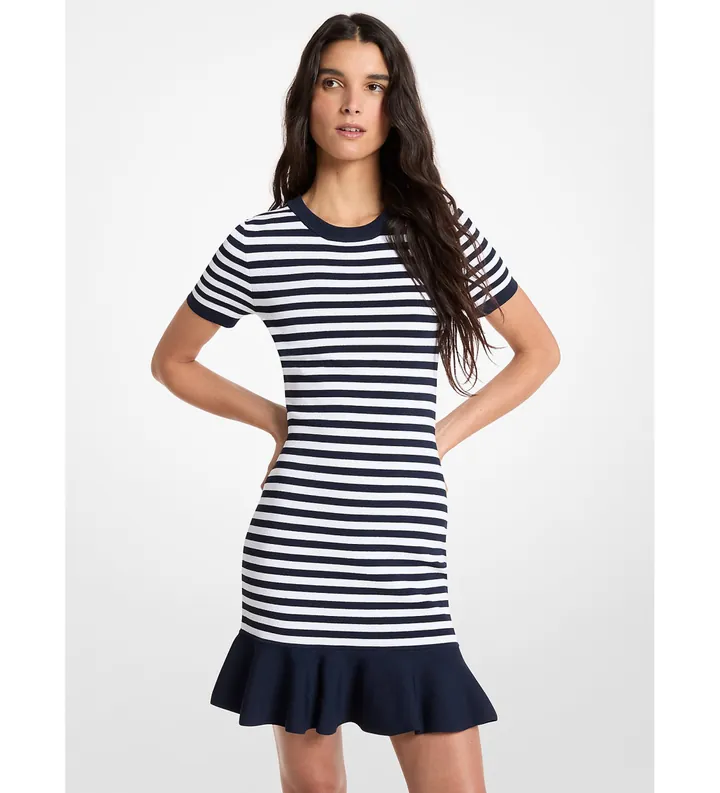 Michael Kors para mujer. MS683CFKVM Vestido con vuelo marino (M), Casual, Viscosa, Manga corta