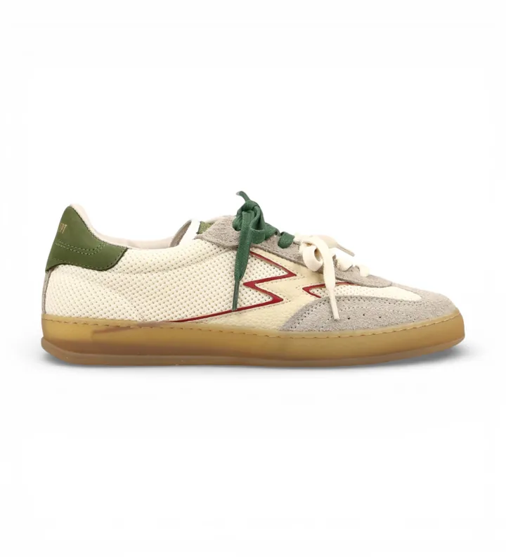 MOA Concept para hombre. CL254M Zapatillas de Piel Club blanco roto (40), Plano, Cordones, Casual