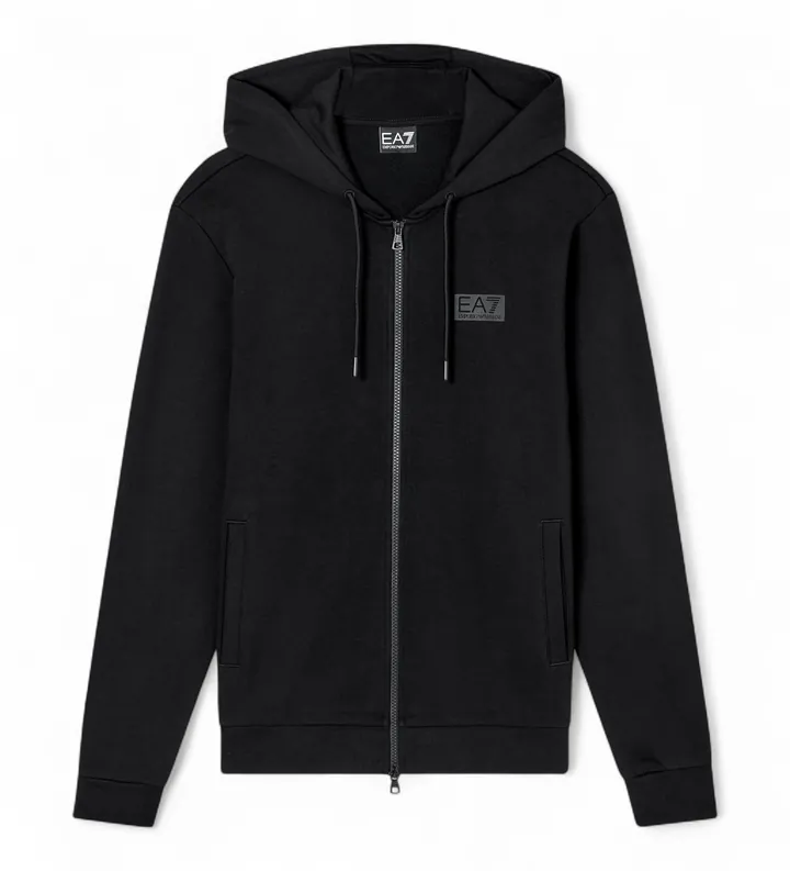 EA7 para hombre. 7M001490_AF17787 Sudadera Logo Series negro (3XL), Casual, Deportivo, Algodón, Sportswear, Multideporte