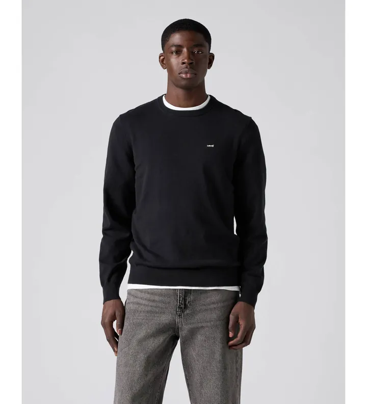 Levi's para hombre. A7207-0040 Jersey Ligero Housemark negro (L), Casual, Algodón