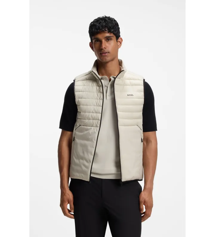 BOSS para hombre. 50545867 Chaleco Urbanex beige (3XL), Casual, Poliéster