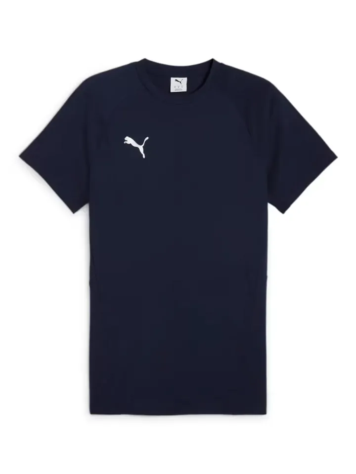 PUMA Camiseta funcional 'TeamEvostripe' azul oscuro / blanco