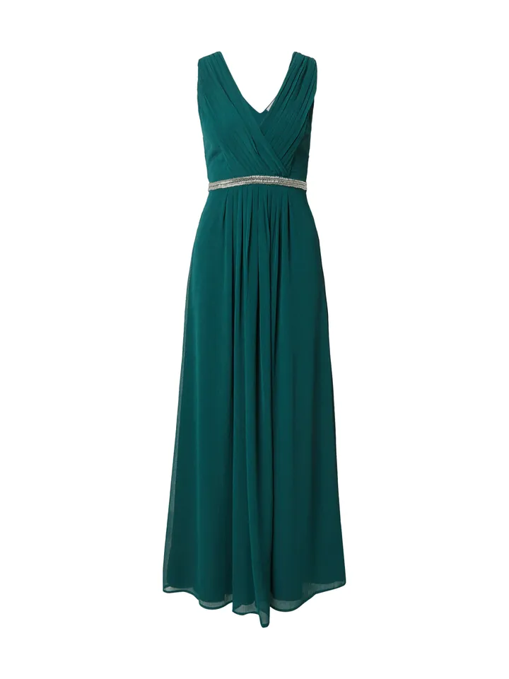 ABOUT YOU Vestido de noche 'Emmy' verde oscuro / plata