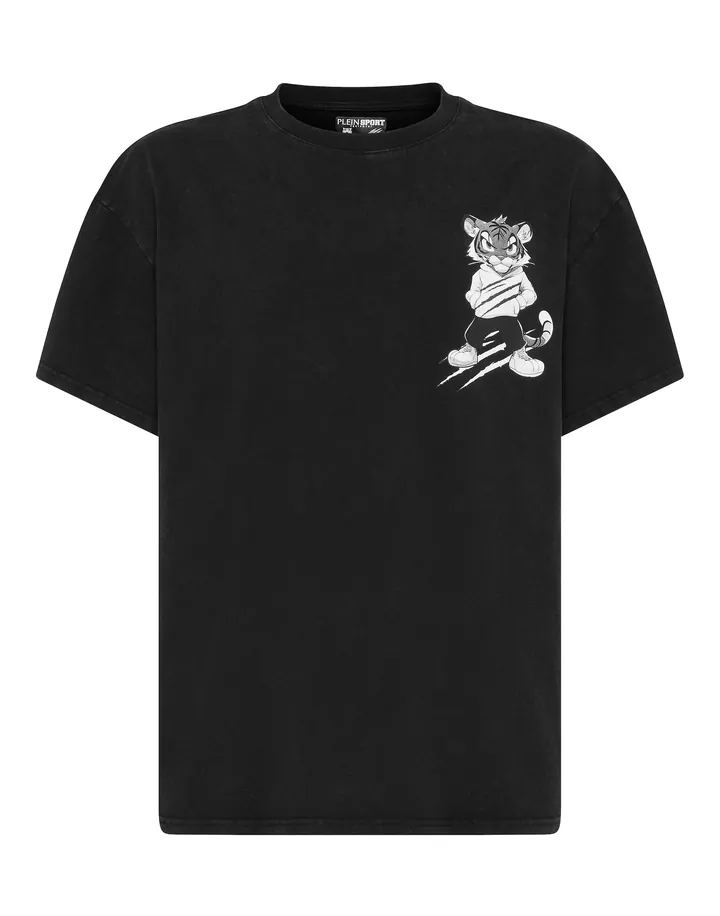 Plein Sport Camiseta 'Tiger' negro / blanco