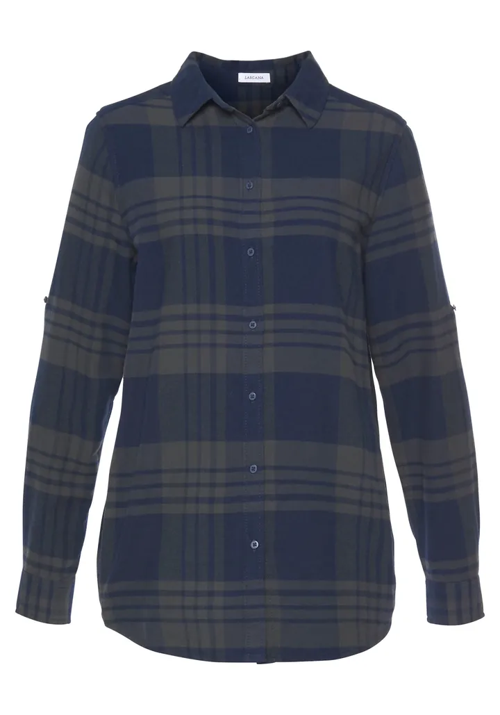 LASCANA Blusa  marino / gris
