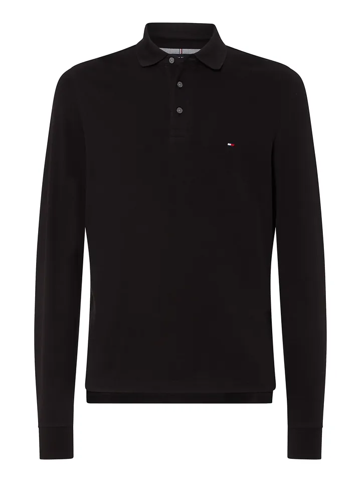 TOMMY HILFIGER Camiseta '1985 SLIM LS POLO' negro