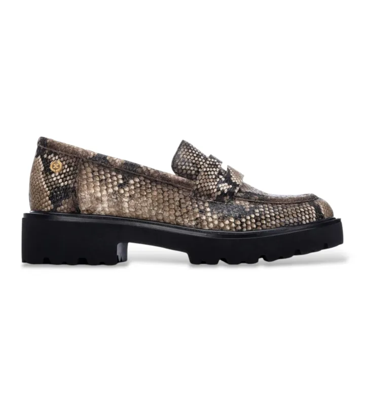 Xti para mujer. 14625501-SERPIENTE Zapatos 146255 taupe (35), 3 a 5cm, Ninguno, Casual, Animal print