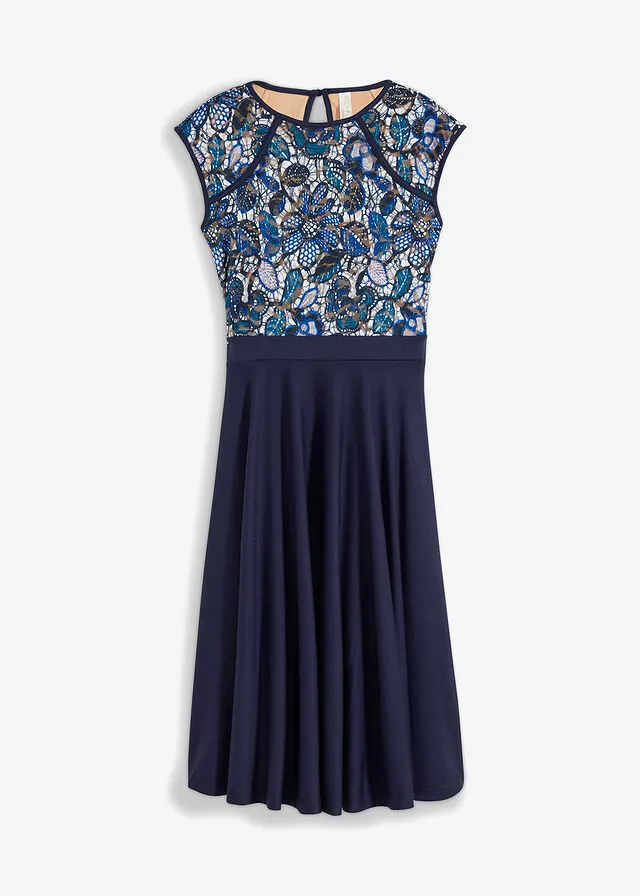 Vestido midi con encaje