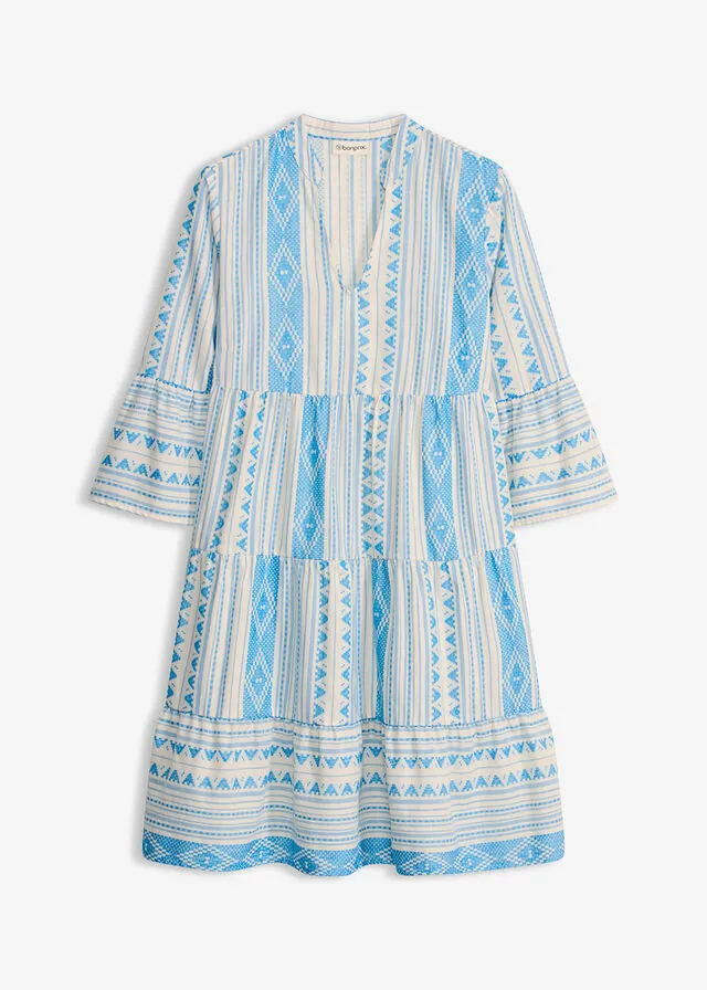 Vestido tipo túnica de mezcla de algodón