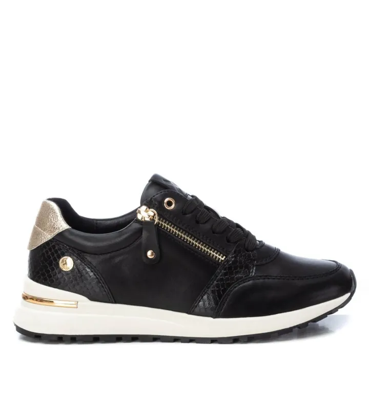 Xti para mujer. 14320201-NEGRO Zapatillas 143202 negro (35), Plano, Cremallera, Casual