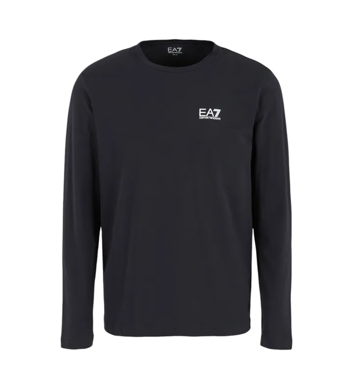 EA7 para hombre. 8NPT28_PJVQZ Camiseta de manga larga de algodón Core Identiy marino (3XL), Casual, Deportivo, Multideporte