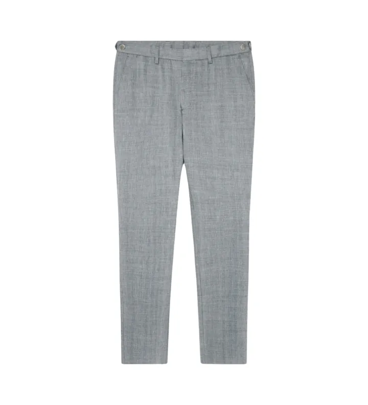 Hackett London para hombre. HM212624 Pantalón Herringbone gris (34/34), Casual, Lino