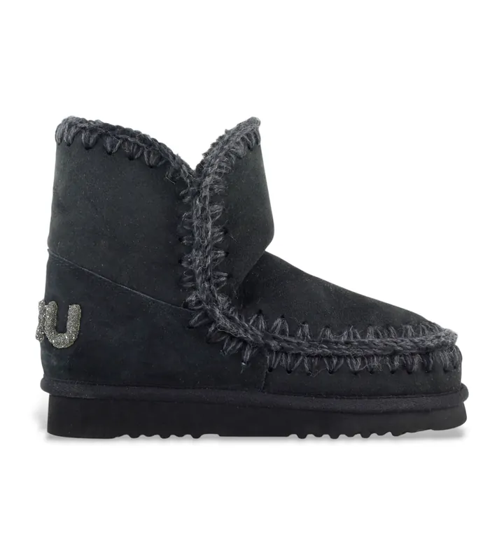 Mou para mujer. MU.FW101050A Botines de piel Eskimo 18 Glitter Logo negro (36), 5 a 8cm, Ninguno, Casual