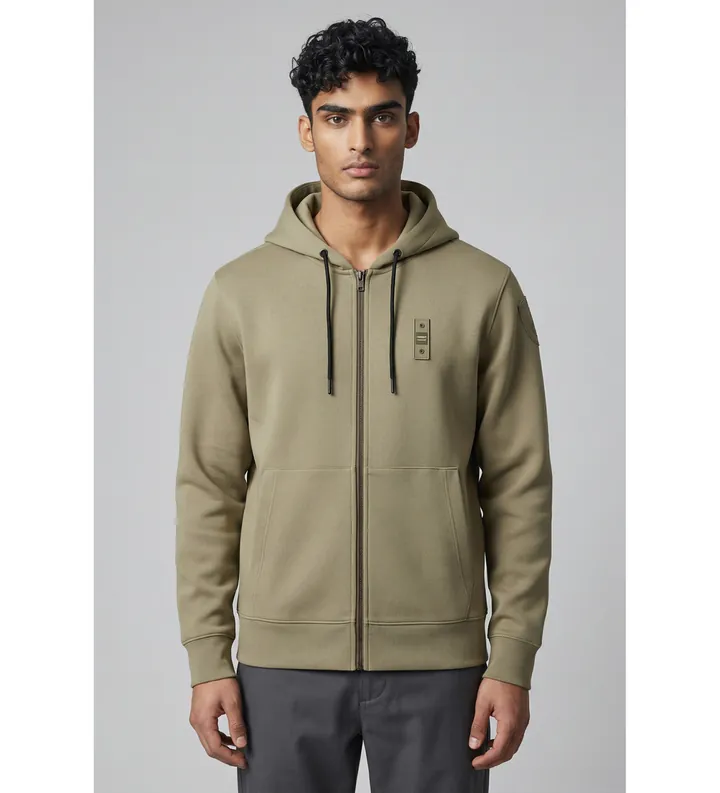 Blauer para hombre. 25WBLUF02093 Sudadera Colby verde (L), Casual, Poliéster