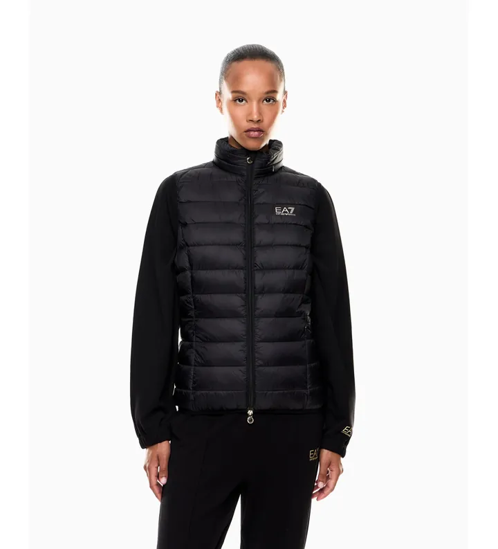EA7 para mujer. 7W000472_AF12477 Chaleco acolchado plegable Core negro (L), Casual, Poliamida