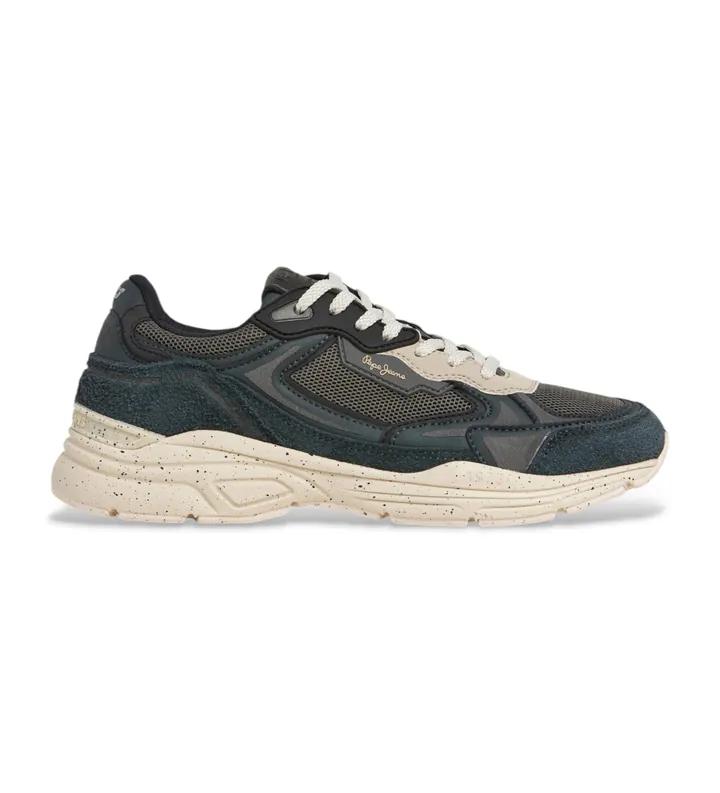 Pepe Jeans para hombre. PMS600005 Zapatillas Dave Dust gris (41), Plano, Cordones, Casual