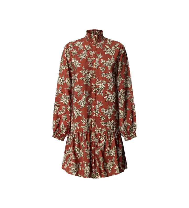 Pepe Jeans para mujer. PL9537693 Vestido Paloma marrón (L), Casual, Viscosa, Manga larga