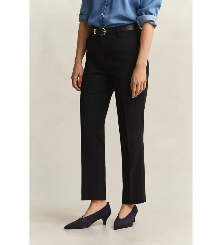 Gant para mujer. 4150363 Pantalón Fluído Slim negro (32), Casual, Clásico, Viscosa