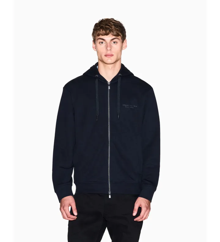 A|X Armani Exchange para hombre. XM001293AF20934UB101 Sudadera Básica con cremallera marino (L), Casual, Algodón