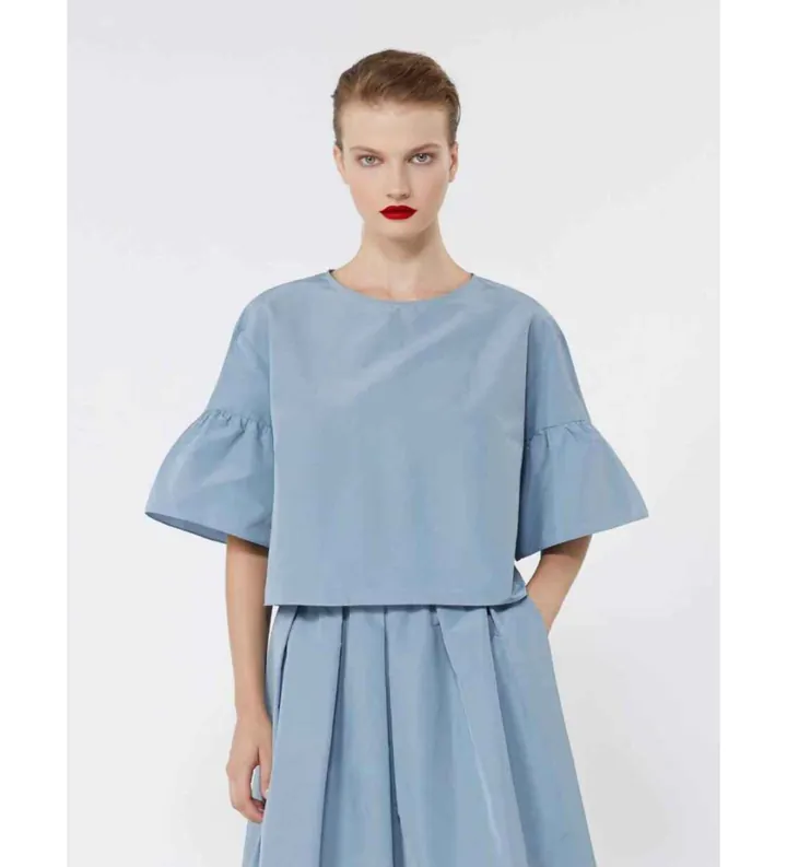 Weekend Max Mara para mujer. 2615111152600 Blusa Break azul (36), Denim, Poliéster