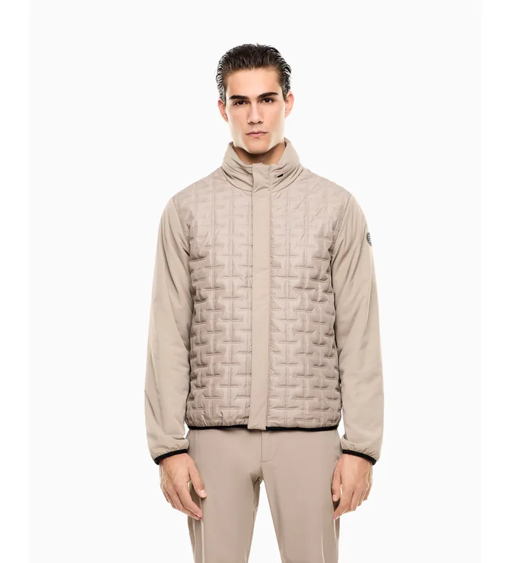 EA7 para hombre. 7M001295_AF21441 Chaqueta Golf Pro Beige (L), Negro, Casual, Deportivo, Sportswear, Poliéster