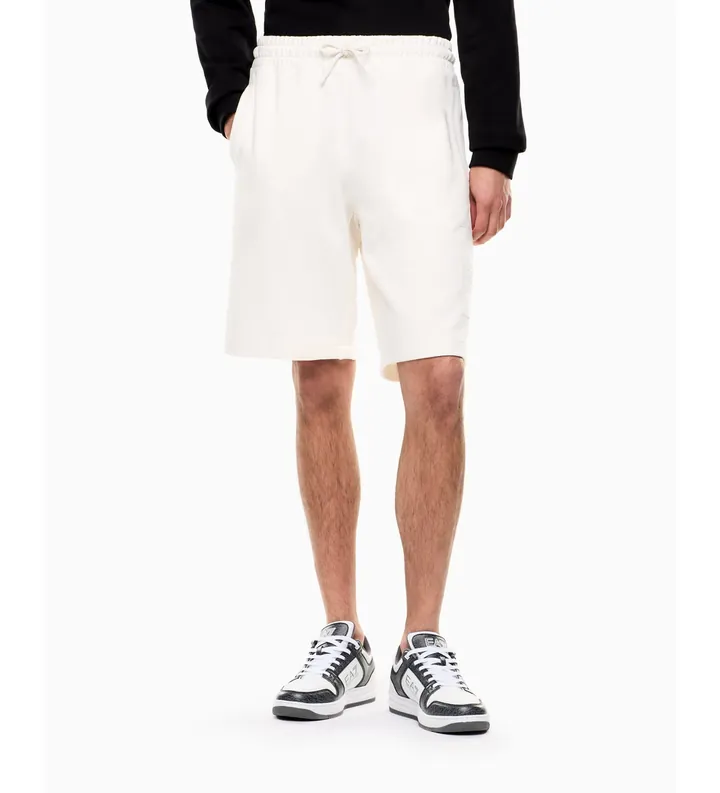 EA7 para hombre. 7M001491_AF17787 Pantalones Cortos Logo Series M Blanco (3XL), Casual, Deportivo, Algodón, Sportswear, Multideporte